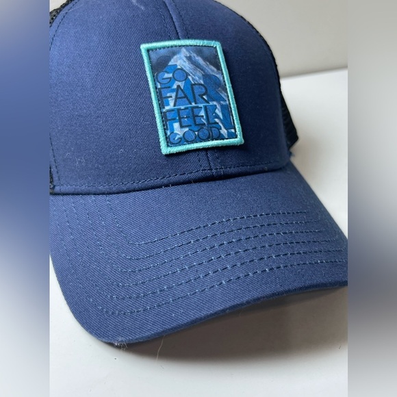 Men’s Smartwool Go Far Feel Good Front Patch Logo Blue Trucker Hat EUC Outdoors - Picture 4 of 7